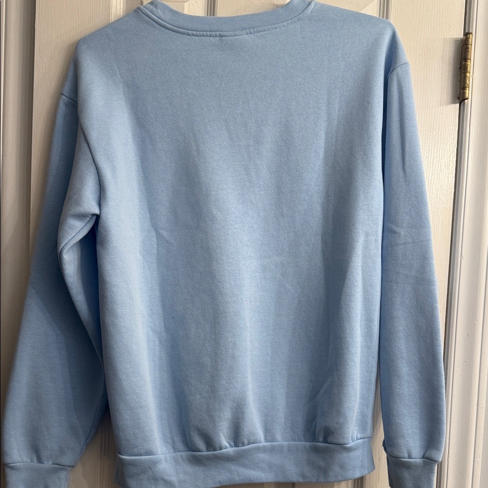 Stitch Juniors Disney Blue  Hawaii Sweatshirt size L - Picture 3 of 3